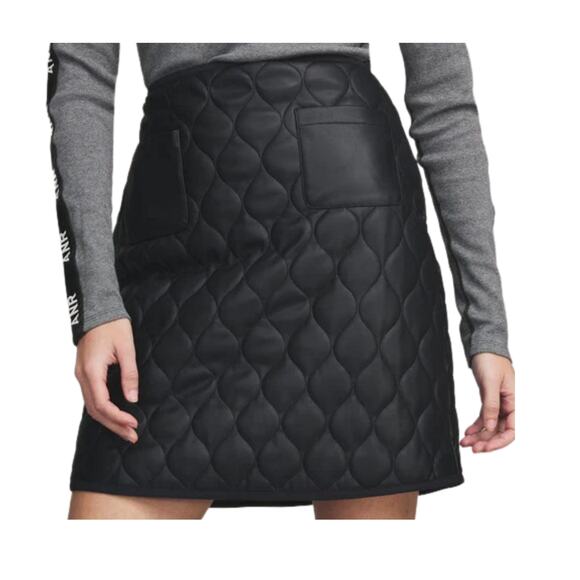 NEW Alp N Rock Kiko Quilted Insulated Skirt Apres Ski MSRP $329 Black Leather - Picture 1 of 7